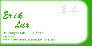 erik lux business card